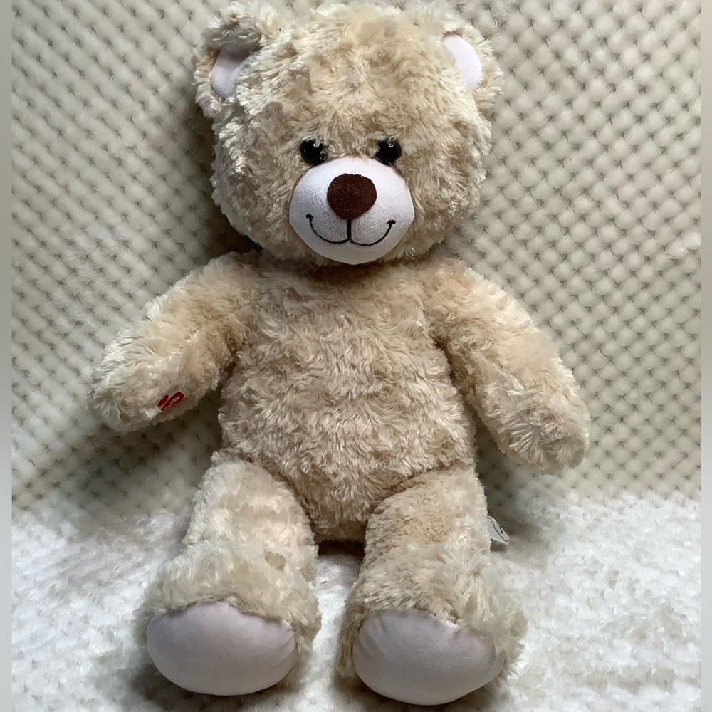 Build A Bear Beige Happy Hugs Plush Bear 125567 2018 Stuffed Animal Toy No Sound